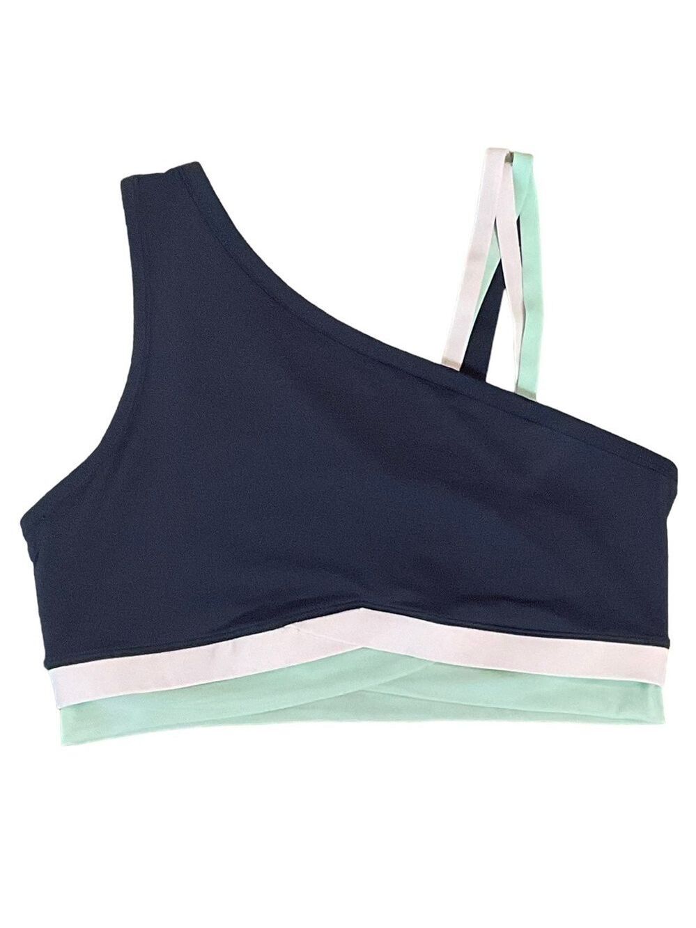 Fabletics Winn Low Impact One Shoulder Moisturize wicking Sports Bra size XL